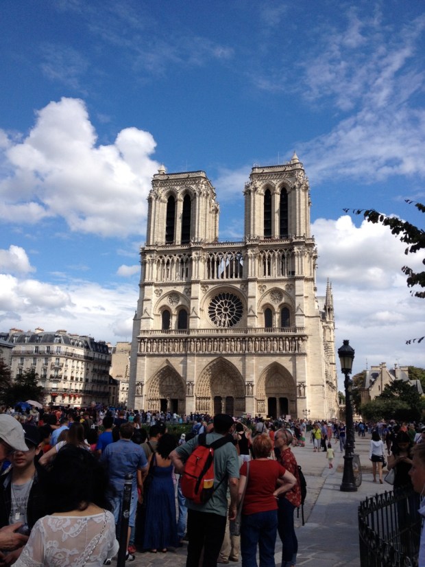 Notre Dame was daunting, the line to gain entry winding the full length of its western square. We braved it and only ended up spending 20 minutes waiting. We sat inside for several hours, enjoying the strange combination of hush and roar that we grew accustomed to in dim tourist-filled churches during our trip. Getting to participate in services here, in a crowd of that size, was awesome.