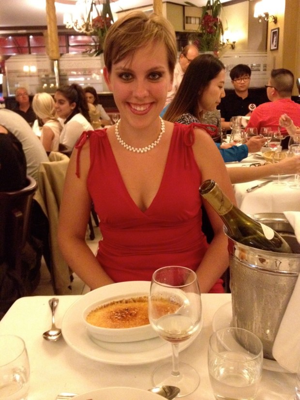 Funny story: some brash, loud guy was pestering a sophisticated middle-aged waitress as I was coming out of the ladies' room on my way out to the street to meet Mike after we'd finished dinner. Having finished his conversation with the well-mannered waitress, he stormed away, pushing through a narrow space between himself and me fully aware by the look on his face that he realized he'd just made a lady wait instead of doing the gentlemanly thing (not to mention waiting his turn). I didn't mind and met the waitress's eye with a smile as I walked toward her. The look she gave me, in an instant, almost set me laughing out loud: all her French propriety and dignity was offended on my behalf and she spoke it all with a grin. Hilarious!