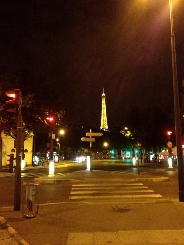 Walking "home" through Paris at midnight was fun.