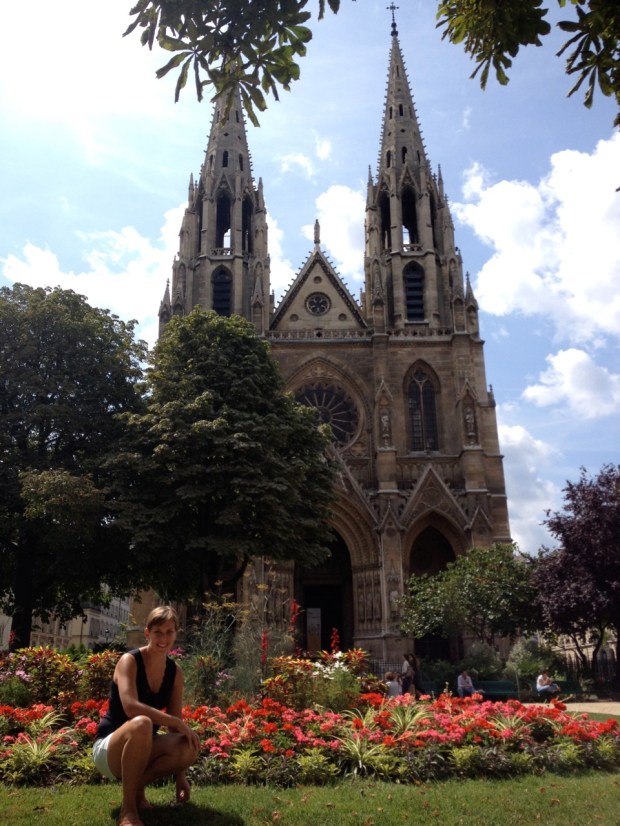 This lovely fenced garden interrupts the bustle and endless sprawl of city. Adjacent to the church, together they are a poignant oasis. I didn't understand the value of city gardens until I experienced the endless barrage of a city's hustle and bustle. Of course, in a place like Paris, you would escape to a tiny plot like this one to eat your lunch in the middle of a workday.