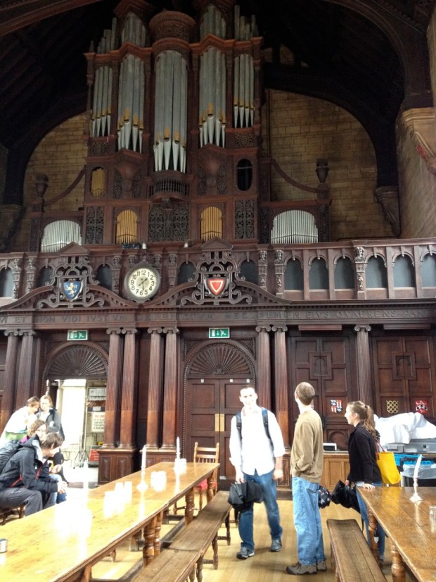 Organ in Dining Hall. Ya know, so you can sing hymns when you gather for your meals.