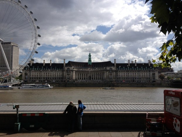 As I walked from Westminster station toward St. George's church at noon, this was the first sight I saw.