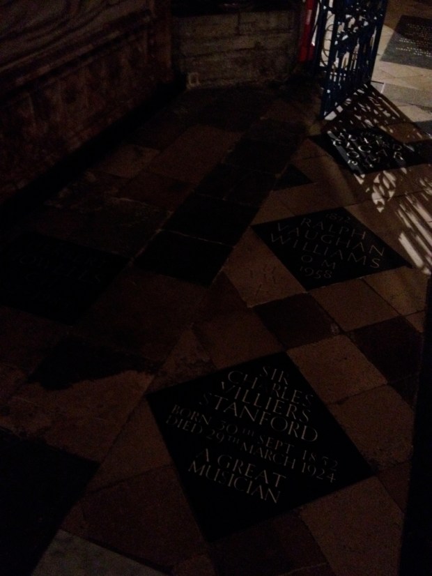 Top to bottom: Elgar, Vaughan Williams, Stanford