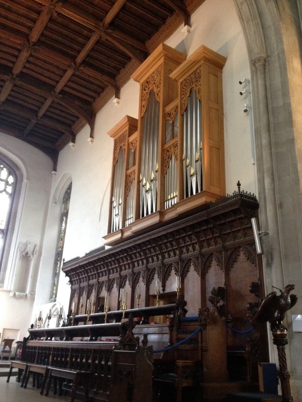 The organ in St. Mary's church