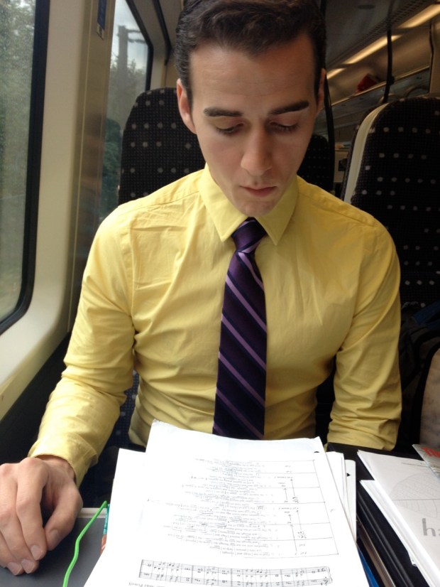 On the train to London