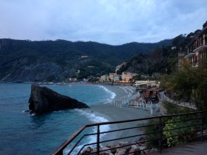Looking back toward the new part of Monterosso from the bluff by the castle