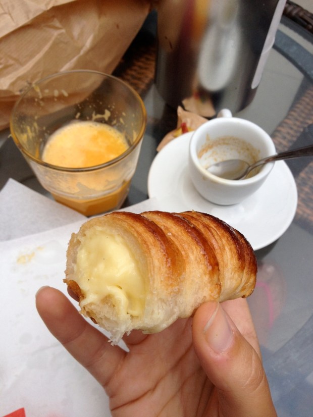 I miss this. But it's for the best, because I put on seven pounds in these three weeks, even after all the walking.